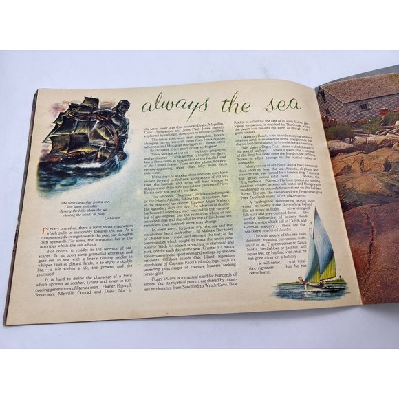 Vintage 1950s Nova Scotia Camera Tour Souvenir Booklet 12" x 9" Canada - Picture 7 of 9